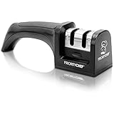 PriorityChef Knife Sharpener, 2 Stage Sharpening System for Knives, Black