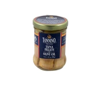 Tonnino Yellowfin Tuna Fillets in Olive Oil 6.7 Oz. Jar by Tonnino