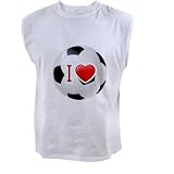Artsmith, Inc. Men's Sleeveless Tee I Love Soccer or Football