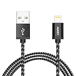 Aukey Apple MFI 認証済み 高耐久ナイロン Lightning ケーブル ライトニング USBケーブル iPhone 6s/iPhone 6s Plus/iPhone 6/5/iPad Air/ iPad mini/ iPod用 絡み防止 1.2m (ブラック/ホワイト)CB-D16