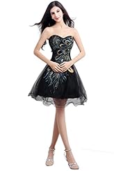 Lace-Up Charmeuse/Tulle Cocktail Knee Length Short Evening Dress/Prom Dress/Party Dress 