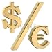 Wallmonkeys Peel and Stick Wall Decals - Dollor Euro Symbol - Removable Graphic