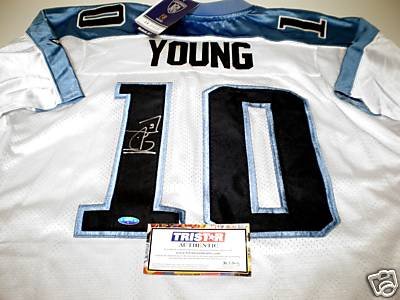 Vince Young Autographed Tennessee Titans Authentic Reebok Jersey