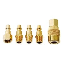 Ampro A2570 5 Piece Air Coupler Set Brass, Milton Type
