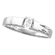 14K White Gold Oval Cut Diamond Solitaire Engagement Ring - 0.25 Ct.
