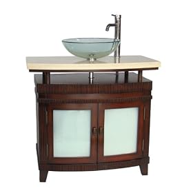 36 Vessel Sink Arturas Bathroom Vanity - Faucet and vessel all inclusive # Q336M
