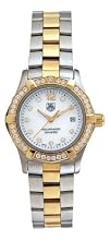 TAG Heuer Women s WAF1450 BB0825 Aquaracer Diamond Two-Tone Mother-of-Pearl Dial Watch