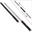 Two Blade Ninja with Sliding Handle and Wood Scabbard