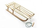 Schlitten Holz 88 cm mit Leine Holzschlitten Rodel Kinderschlitten