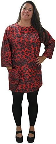 Hair Stylist Smock One Size Red Leopard Women's Jacket Water Resistant
