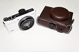 Leather Camera Case Bag for Olympus Xz-1 (Dark Brown) Other Colors Are Also Available.