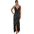 Formal Evening Gown. Beaded Stretch Dress for Prom, Party, Wedding by Sean Collection (408)