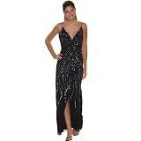 Formal Evening Gown. Beaded Stretch Dress for Prom, Party, Wedding by Sean Collection (408)