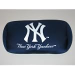 NEW YORK YANKEES Soft Spandex Beaded BOLSTER PILLOW (12 inches x 6 1/2 inches)