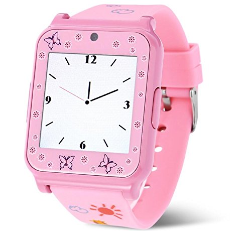 SURMOS W90 Smart Watch 1.5'' LCD SIM Card BT3.0 Multifunctional Wristwatch for Android IOS Smartphone Watch (Pink)