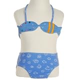 Baby Girl Swimwear BLUE Bikini Swimsuit Bathing Suit BIG FISH Girls 12-24M