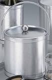 Review Kraftware  / Kraftware 46668 Brushed Silk - Silver 3 Quart Ice Bucket with Bale Handle, Bands and Metal Cover