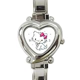 Heart Italian Charm Watch of Art Deco Hello Kitty (Accessories, Cute, Hallo, Friends, Gift, Toy, Sanrio, Japanese)