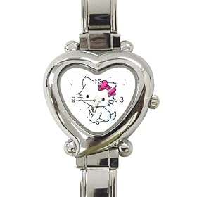 Heart Italian Charm Watch of Art Deco Hello Kitty (Accessories, Cute, Hallo, Friends, Gift, Toy, Sanrio, Japanese)
