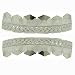 Silver plated Grillz top & bottom set grills bling