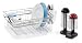Polder KTH-200 Compact Dish Rack with Glass Washer, Stainless Steel