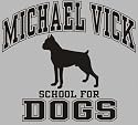 MICHAEL VICK T-SHIRT! MICHAEL VICK DOG FIGHTING T-SHIRT! OFFICIAL MICHAEL VICK SCHOOL FOR DOGS TEE!