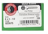 HILLMAN 0823675 SCREW SHEET METAL PHILLIPS OVAL HEAD # 8 x 2.5''