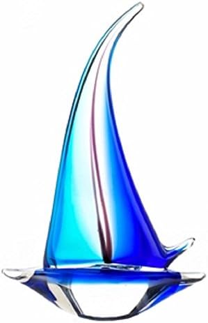 Sailboat Art Glass Statue