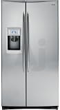 Review GE  / GE Profile PSHW6YGXSS 25.5 cu. ft. Side by Side Refrigerator with 3 Glass Shelves, LED Lighting, External PreciseFill Ice/Water Dispenser, Color LCD Controls and Top Bevel Design: Full-Wrap Stainless Steel