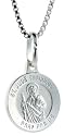 Sterling Silver St. Jude Medal 1/2" (12mm) Round.