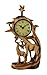 Everspring Giraffe Family On Safari Carved Wood Look Clock Figurine