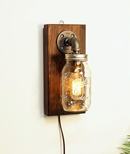 Industrial sconce light lamp-Unique wall light lamp-Steampunk wall light lamp-Edison bulb sconce-Bedside wall lamp-Rustic modern lamp