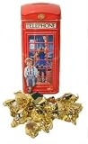 Churchill's Telephone Kiosk bank tin with 7.05oz Dairy Toffee
