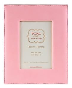 Leather Picture Frame, Pink, 5x7