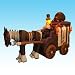 11.5 Foot Inflatable Halloween Carriage + Pumpkin + Spider Yard Decoration