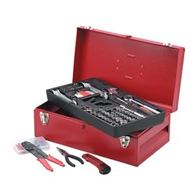 Allied 49036 206 Piece Mechanics Tool Set With Metal Tool Box by Allied International