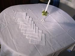 Roses Hand Embroidered Banquet Tablecloth + Napkins