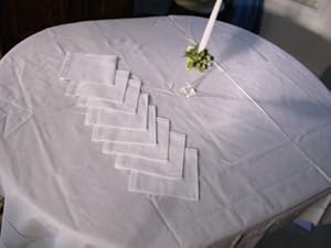Roses Hand Embroidered Banquet Tablecloth + Napkins