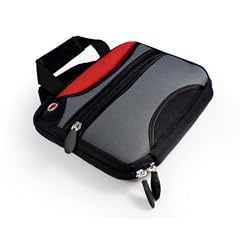 Tuff-Luv Neopren / Neoprenschutzh�lle Sleeve mit Schulterriemen f�r 6" Display E-Reader - Rot/Grau