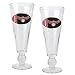 Atlanta Hawks NBA 2pc Pilsner Glass Set with Basketball on stem - Oval Logo