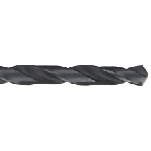 Precision Twist R18 High Speed Steel Jobber Drill Bit, Black Oxide Finish, Round Shank, Spiral Flute, 118 Degree Point Angle