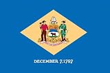 Valley Forge Nylon Delaware State Flag, measures 3-Foot x 5-Foot