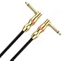 Monster Rock Instrument Cable 8 in. - angled 1/4 plugs M ROCK-.75DA