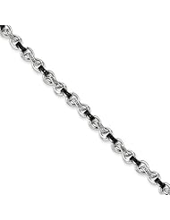 Sterling Silver Black & White Diamond Bracelet, Best Quality Free Gift Box Satisfaction Guaranteed