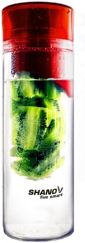 Fruit Infused Water Bottle - BPA Free - Add Your Favorite Fruit to Enjoy Great Taste and Health Benefits - Flavored Water At Its Best - Get This Cool Flavor Infuser Today and Receive a 30 Day Love It Guarantee! (Red)