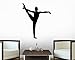 Wallmonkeys WM352974 Gymnastics Silhouette Leg up Wall Decal Peel and Stick Graphic (12 in H x 10 in W)