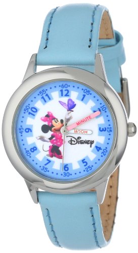 Disney Kids' W000040 Minnie Mouse Stainless Steel Time Teacher Watch