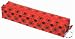 3D Lenticular Pencil / Cosmetic Purse / Case, GLOBO , MOVING WHEELS, RED, ORANGE, BLACK