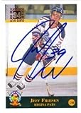Jeff Friesen autographed Hockey Card (Minor League, Regina Pats)