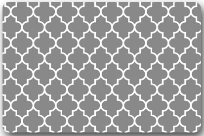 Moroccan Tile Quatrefoil Lattice Machine Clean Top Fabric &amp; Non-Slip Rubber Backing Durable Indoor / Outdoor Doormat Door Mats